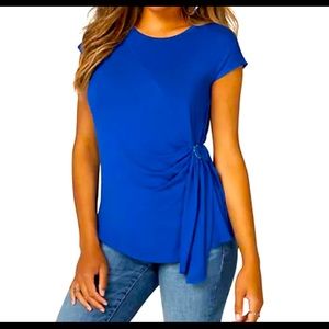 New York & Company Blue Medium Shirt